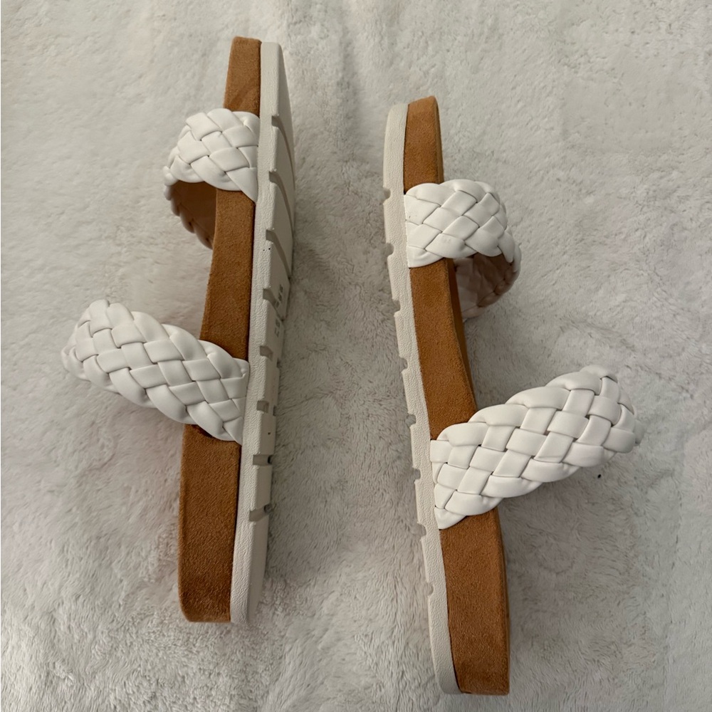 Cliffs by WHITE MOUNTAIN Braided Sandals - White and Tan - Picture 4 of 5